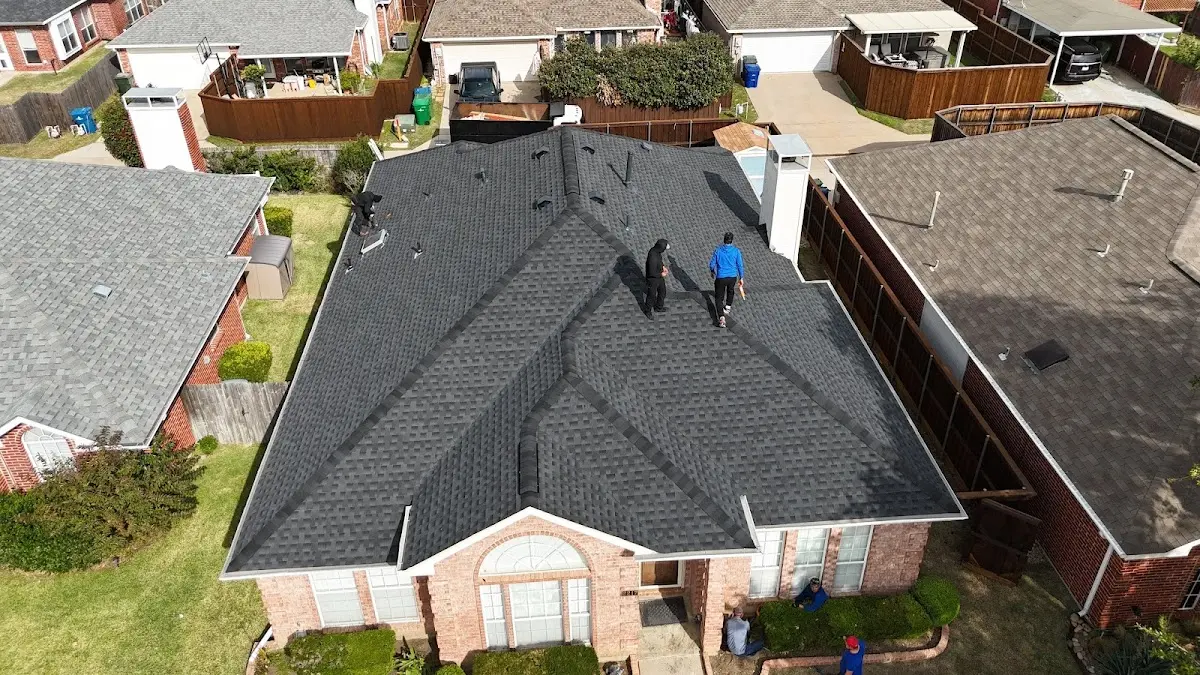 Slate & Tile Roof Repair work in progress on a Springboro property